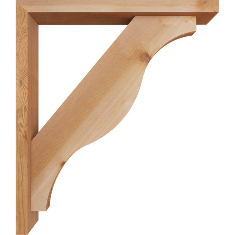 Support Funston Block avec support décalé, 30 x 26, Cèdre rouge occidental de l 3 1/2 po (lisse)