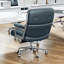 Fauteuil de direction en cuir véritable avec structure et roues en aluminium, fauteuil de bureau pivotant avec dossier épais et soutien lombaire ergonomique-1714349509