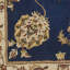 Tapis bleu marine en soie / laine touffeté à la main Oboyle-1498793887