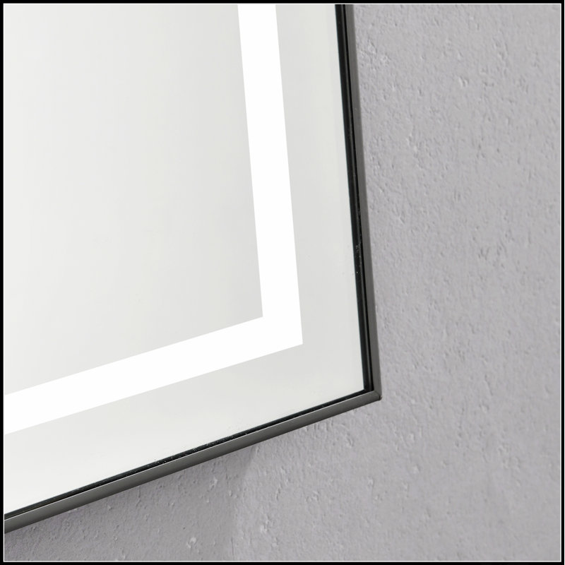 Miroir de salle de bain DEL, Gris, 20 po x 32 po