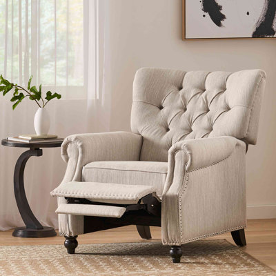 Canapé inclinable manuel robuste capitonné à boutons, siège de cinéma maison, fauteuil inclinable avec dossier inclinable et fauteuil décoratif