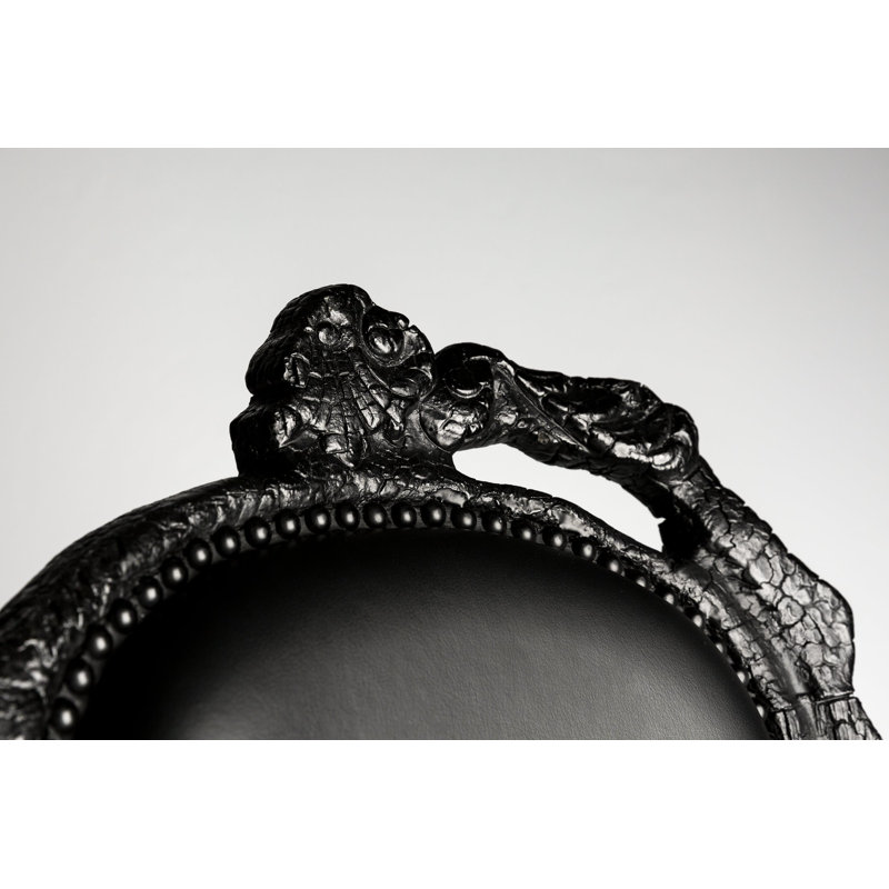 Smoke Leather Arm Chair