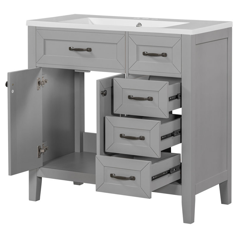 36-inch bathroom vanity, Gray