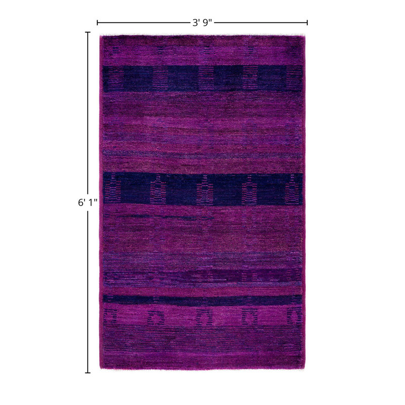 Overdyed One-of-a-Kind 3' 9" X 6' 1" Hand Knotted Area Rug