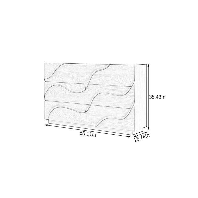 Armoire de rangement 6 tiroirs
