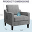 Upholstered Chenille Armchair-1745659180