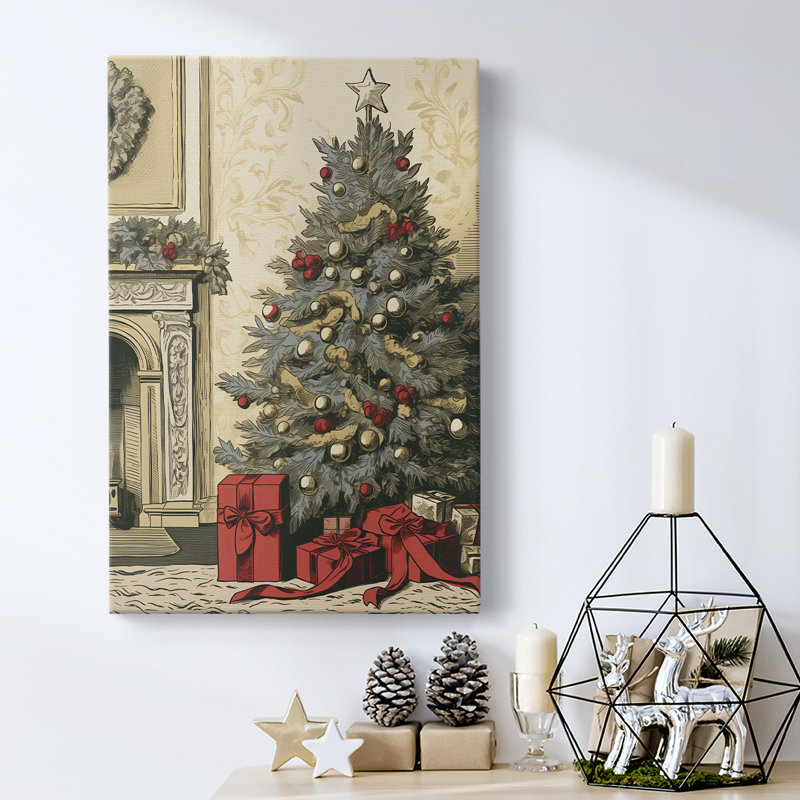 Art des Fêtes de Noël - Toile tendue avec châssis CDXCIV, H 18 po x l 12 po
