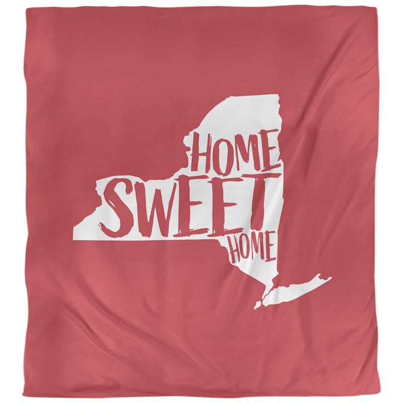 Housse de couette home new york home, Rouge, Microfibre