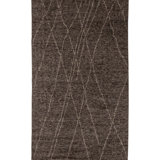 Wool Geometric Area Rug in Brown