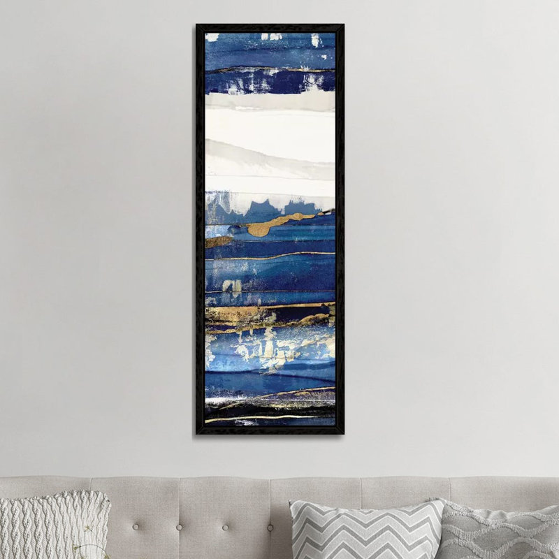 Ultramarine I by Isabelle Z - Panoramic Print on Canvas, 121.92 cm H x 40.64 cm W, Black Framed