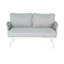 Causeuse et table en acier, blanc cassé et gris-1873116413-1873116415