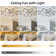 35.4In Ceiling Fan With Lights, Remote Control 3 Colour Temperatures,6 Gear Wind Speed Fan Light