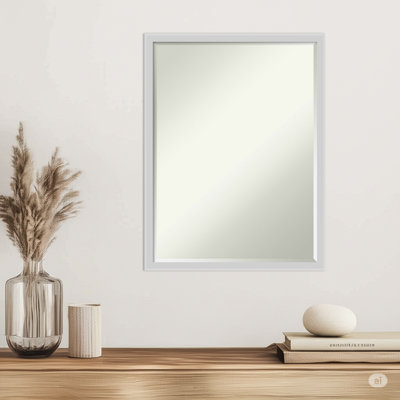 Miroir mural incliné demi-biseauté en bois Incline