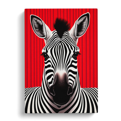 Zebra Op - Wrapped Canvas Print