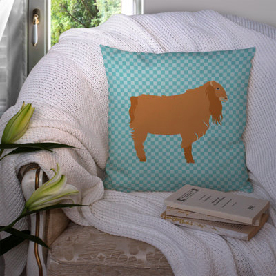 Coussin décoratif d’extérieur à la chèvre american lamancha