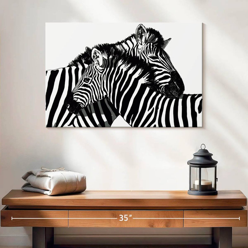 Brampt Zebras In Love, 16" H x 24" W