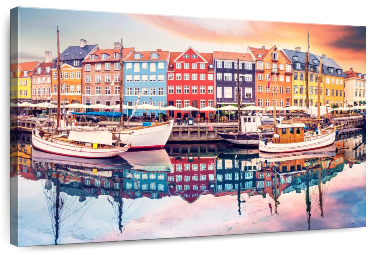 Ebern Designs Ravi Colorful Nyhavn Neighborhood | Wayfair
