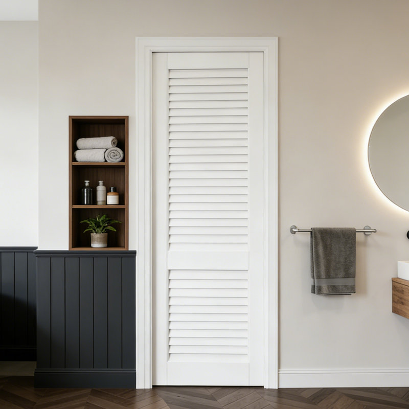 Porte intérieure en panneau de fibres à densité moyenne Prehung, Droite, 24 po x 80 po