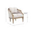 Élégante chaise d'appoint avec passepoil et bois récupéré sophistiqué avec pieds en tissage massif