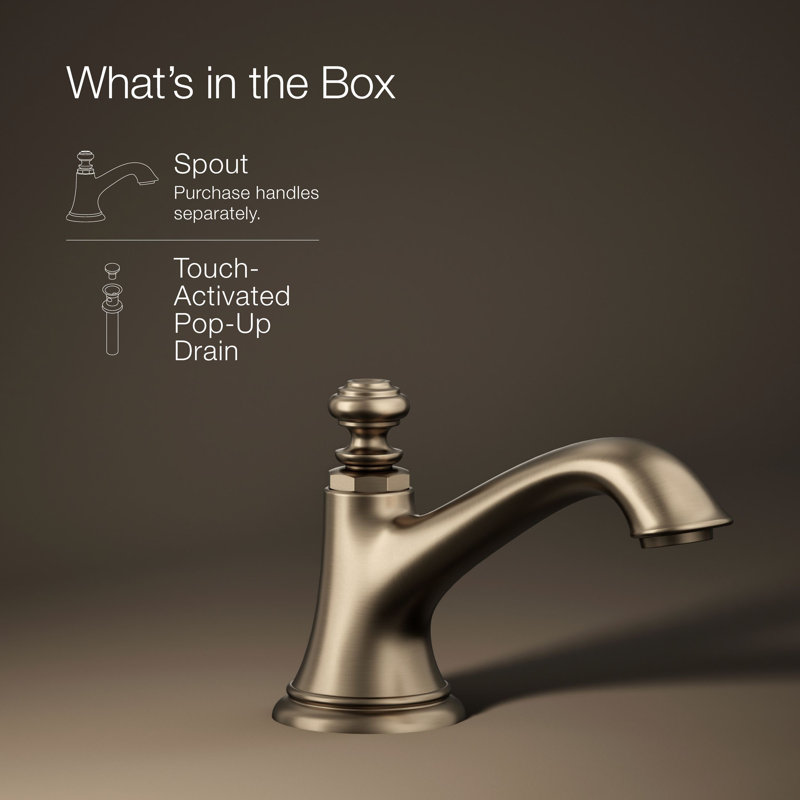 Artifacts Bathroom Sink Spout with Bell Design, Vibrant Brushed Bronze