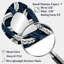 Coastal Rope Motifs - Blanc et bleu - Miroir mural décoratif nautique-107229430