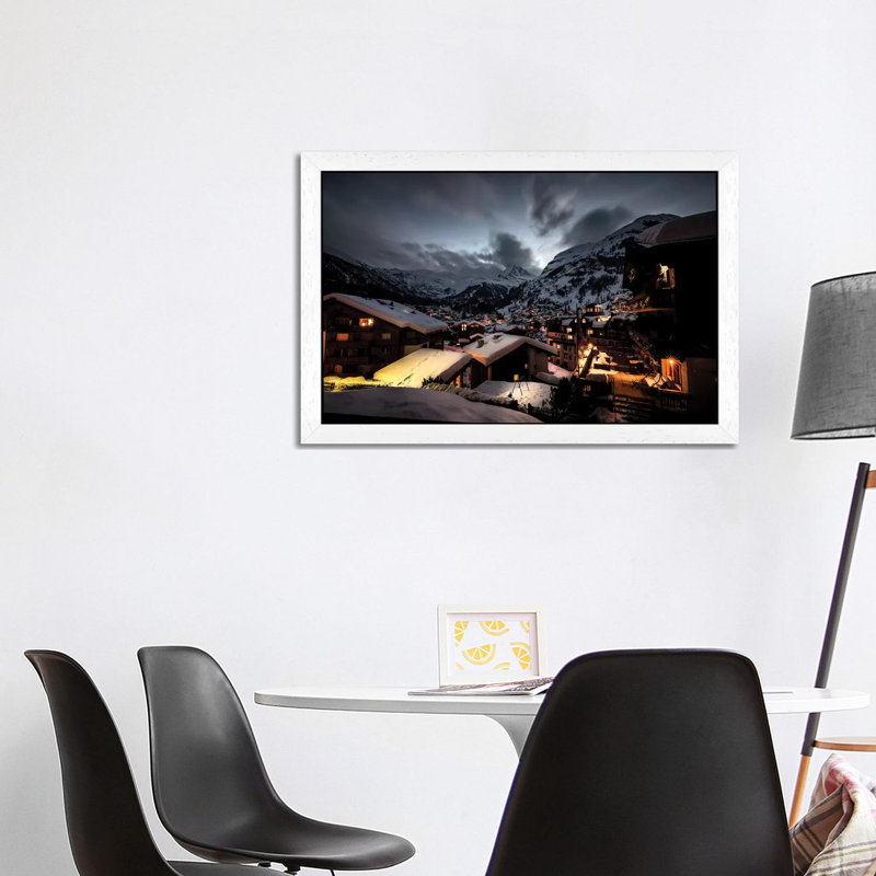 Enzo Romano - Print on Canvas, 101.6 cm H x 66.04 cm W, White Framed