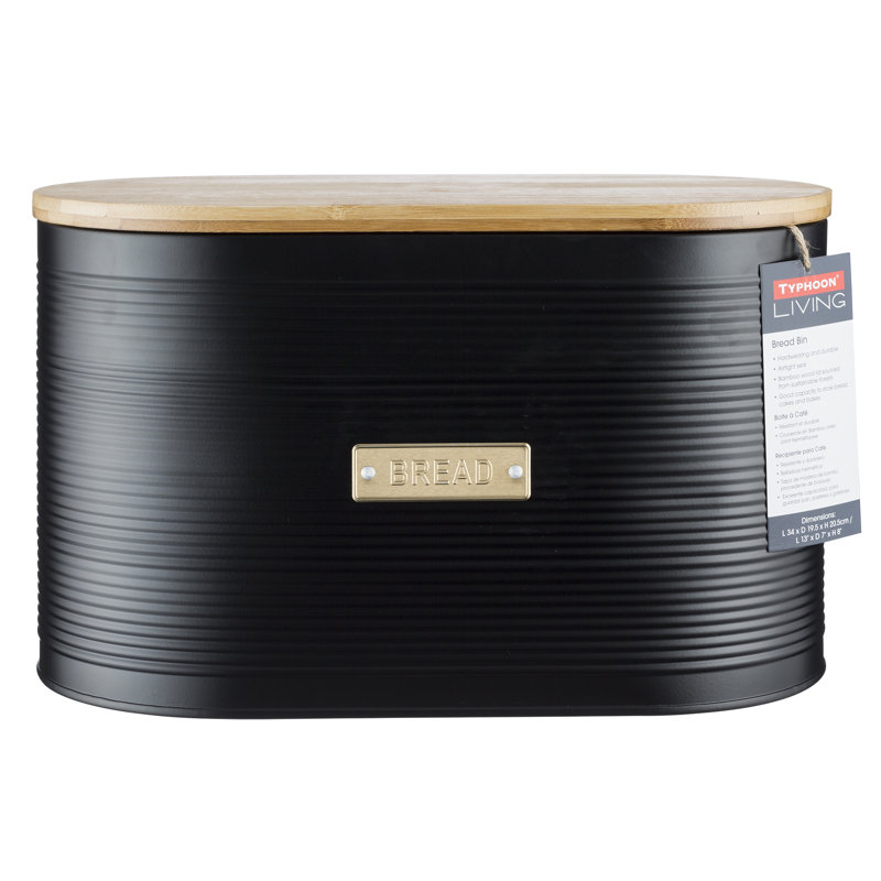 Otto Bread Bin, Satin Black