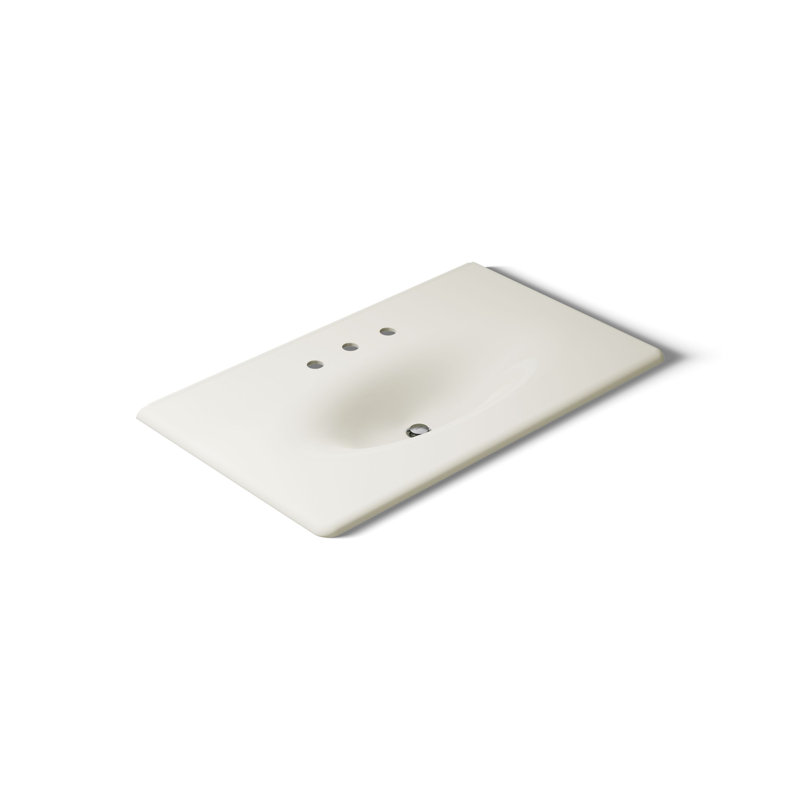 Plateau de meuble-lavabo 38 po Iron Impressions, Biscuit, Centres de 8 po