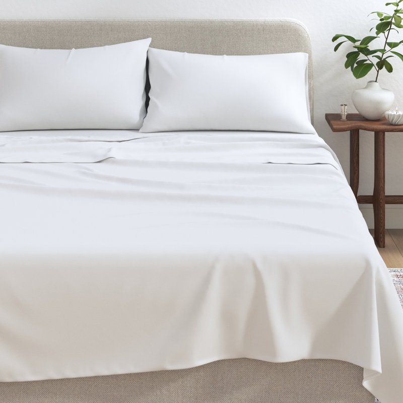 Organic Cotton Jersey Knit Sheets, White, Twin / Twin XL
