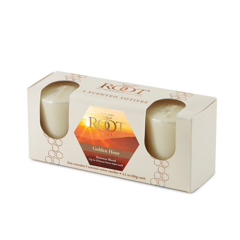 Ensemble de 3 bougies votives Golden Hour