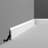 Plastic 3.38'' W x 78.75'' L Wall Base in Primed White