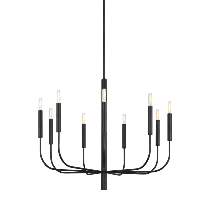 Brianna 9 - Light Chandelier, Aged Iron