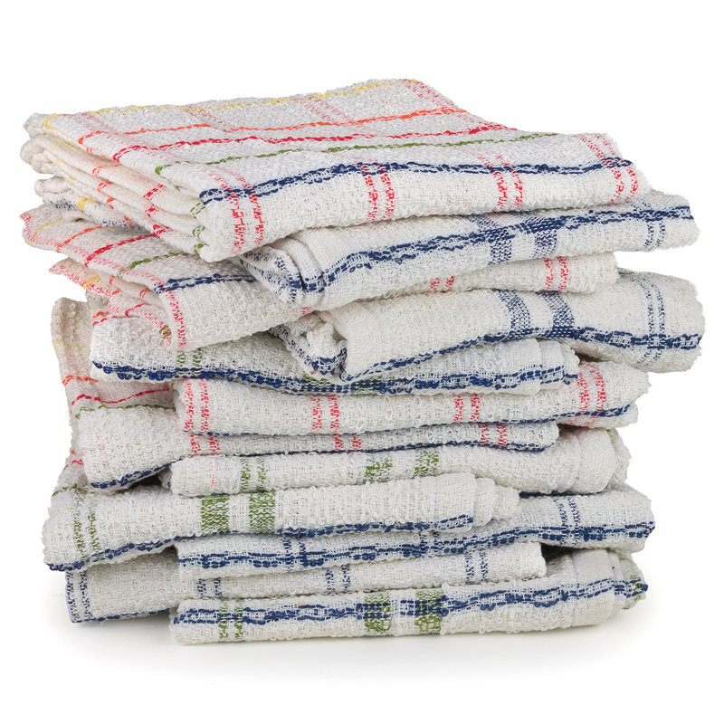 Cotton Stripe Waffle Tea Towel Kitchen Towel