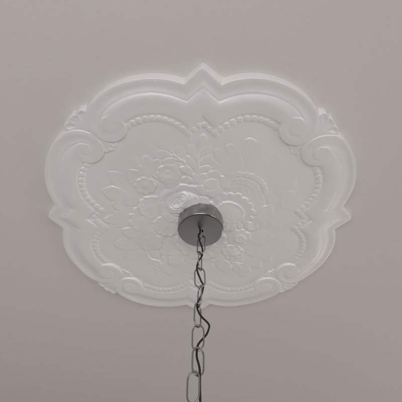 Victorian Elegance 24'' Primed Urethane Ceiling Medallion