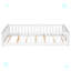 Twin Floor Platform Bed with Fence without Door-88087955