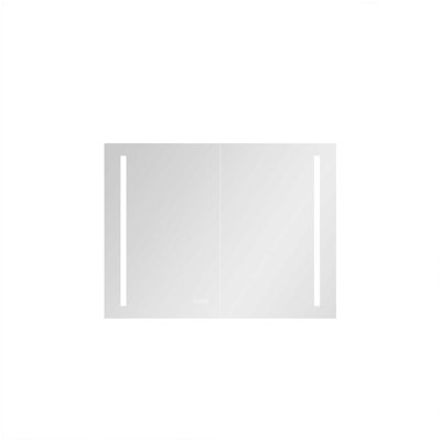 40 po L 30 po x H 30 po Grande armoire à pharmacie rectangulaire en aluminium à fixation en surface avec miroir