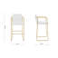 Wicksham Upholstered Counter Stool with Metal Frame