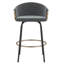 Tabouret de comptoir pivotant 26,25 po Zora-1316506216