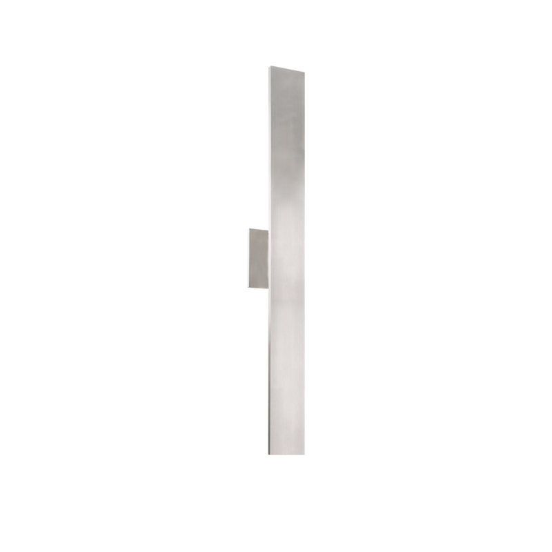Applique murale à 1 lumière DEL à intensité variable Vesta, Nickel brossé, H 28 po x l 5,125 po x P 2,375 po