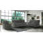 Canapé double inclinable, chenille grise-340309181