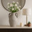 Rustic Terracotta Tall Table Vase With Orbs Under Handles - Contemporary Vases For Flowers And Home Decor Interiors - 26", Gray