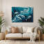 Art mural en métal "Dauphins nautiques"-358850540