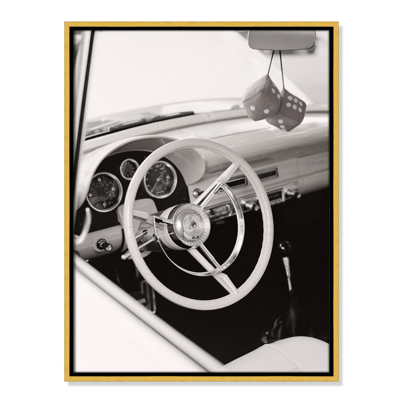 «Classic Car II» par Young, Flotteur doré, H 25,5 po x l 19,5 po