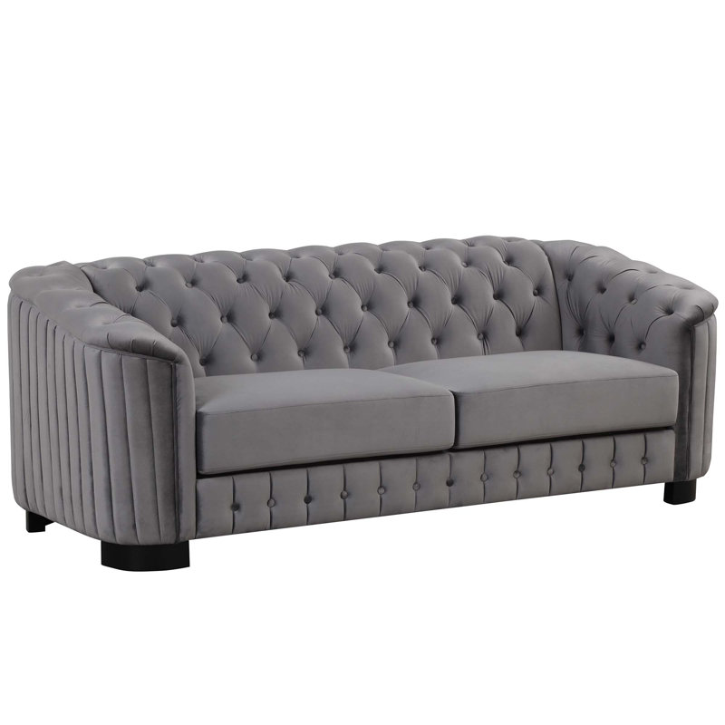 Canapé 82,4 po Mid Century Modern, Gris