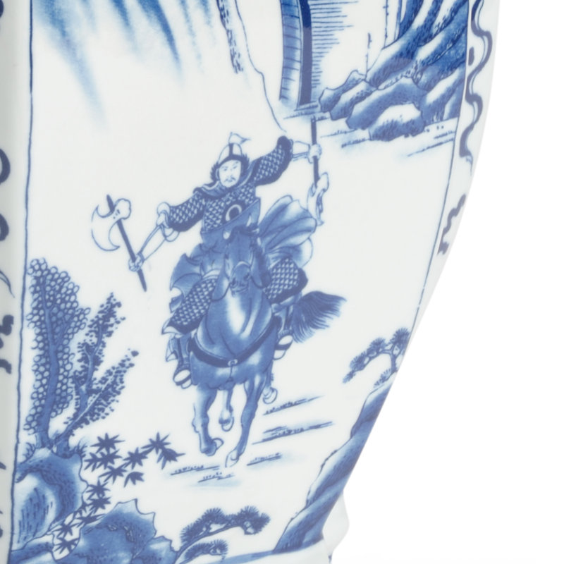 Pot de porcelaine bleu/blanc de 19 po Jin Dynasty