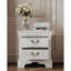 Table de chevet en bois classique, 2 tiroirs de rangement, L 22 po, bois massif-974404937