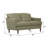 Bova Recessed Real Leather Loveseat-1177012495