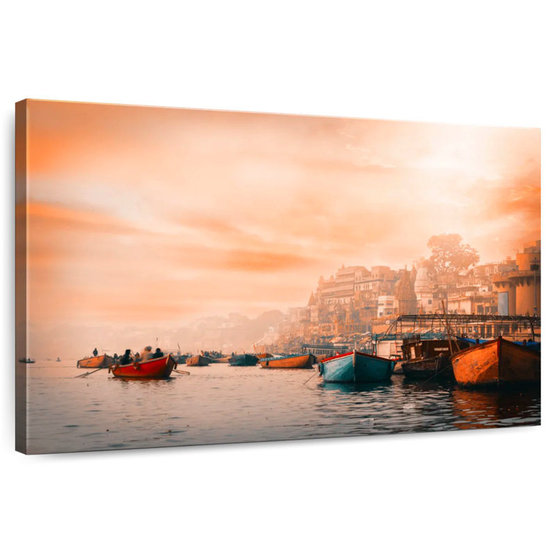 Ravi Varanasi And Ganges River, 20" H x 30" W