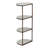 Laurece 4-Tier Modern Half Round Design Bookcase with Marble Shelf