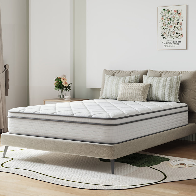 8" Medium Cooling Gel Memory Foam Hybrid Mattress,Twin Size Mattress in A Box, Twin, 8"